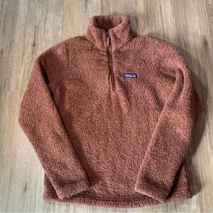 Patagonia Los Gatos 1/4 Zip Fleece Jacket Womens Small Brown Pullover 25235